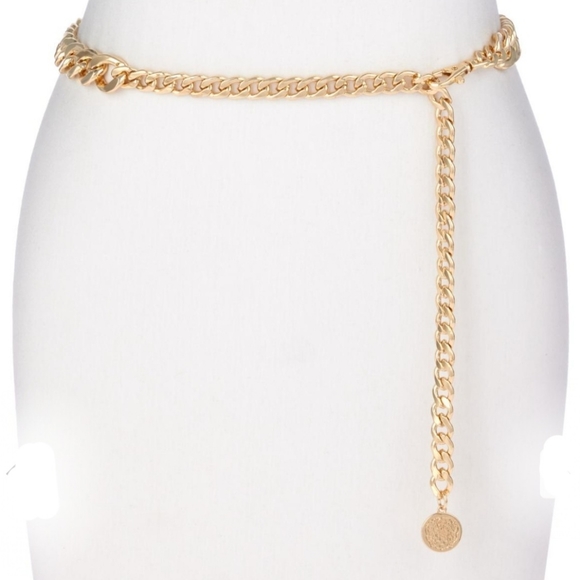 Vince Camuto Chunky Metal Chain Belt XS - gold - Picture 1 of 5